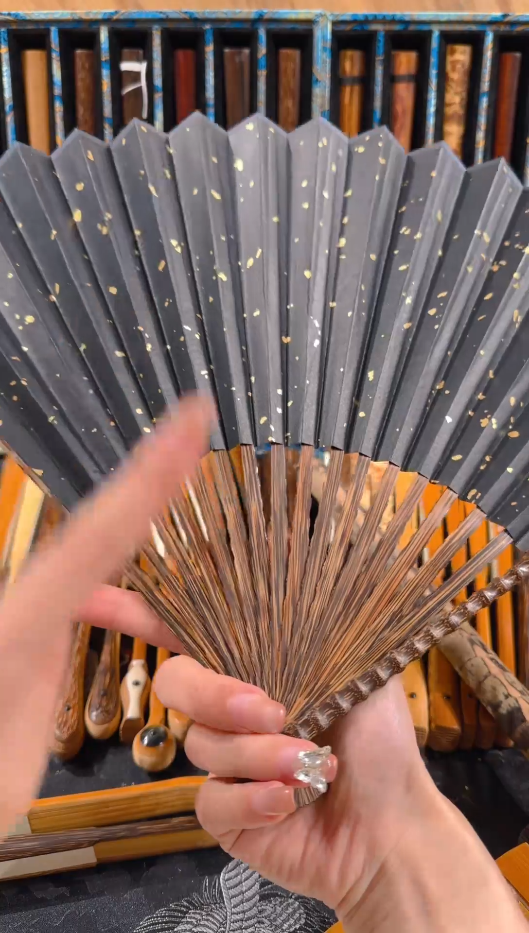 扇子95寸全料棕竹下摆搓节