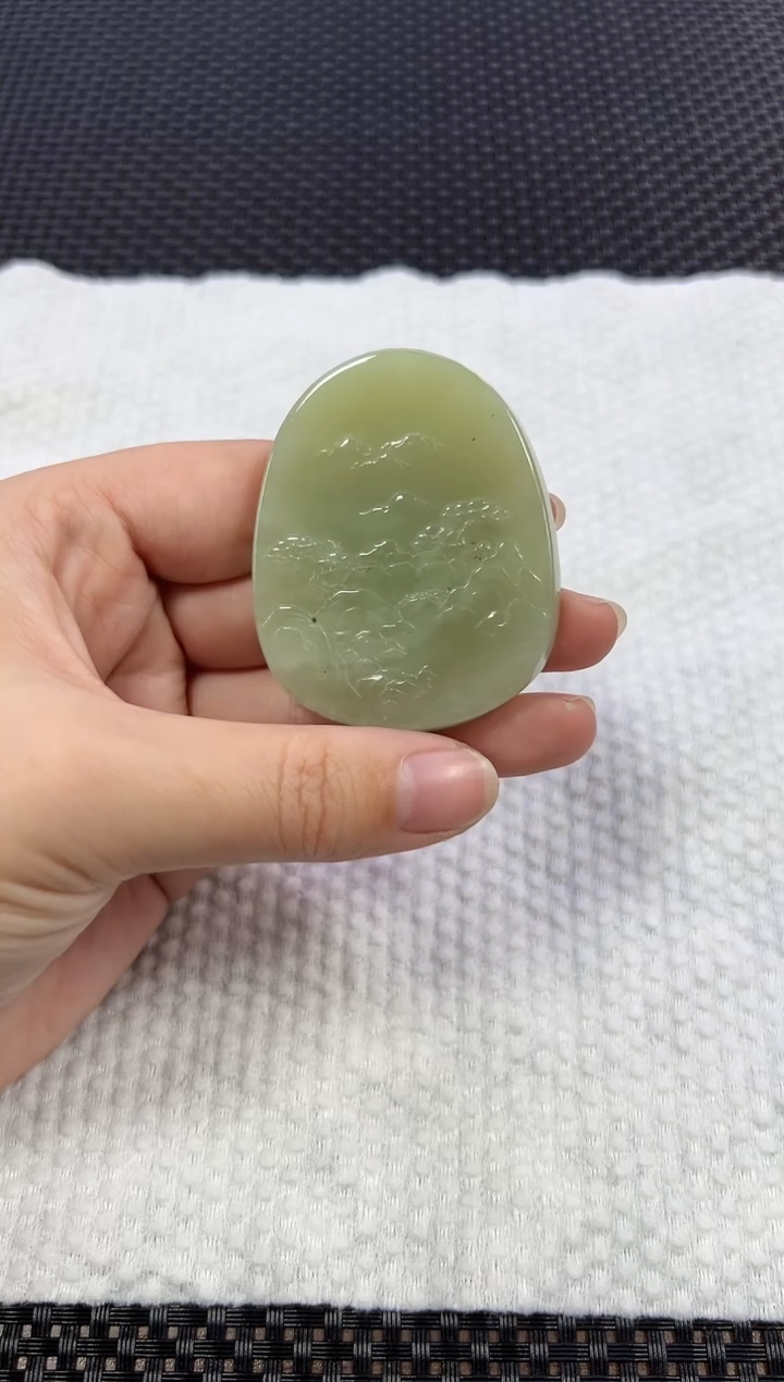 【闪购商品】和田玉挂件未镶嵌山水牌挂件（多样性发一件）