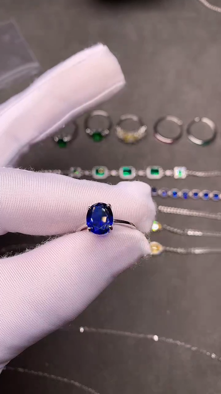 【闪购商品】蓝宝石戒指银S925镶嵌.....
