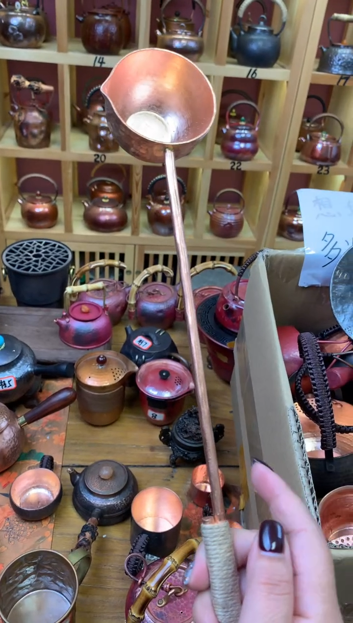 紫铜手工长把勺子