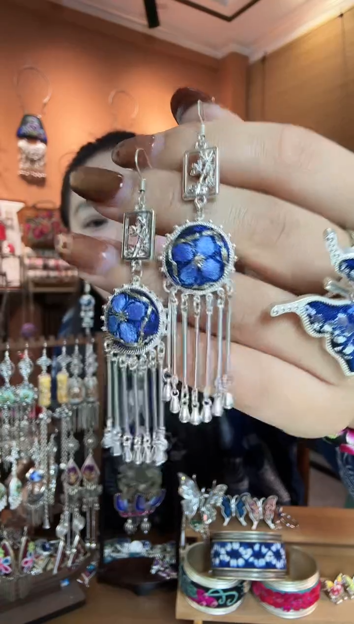 刺绣纯手工民族风耳环