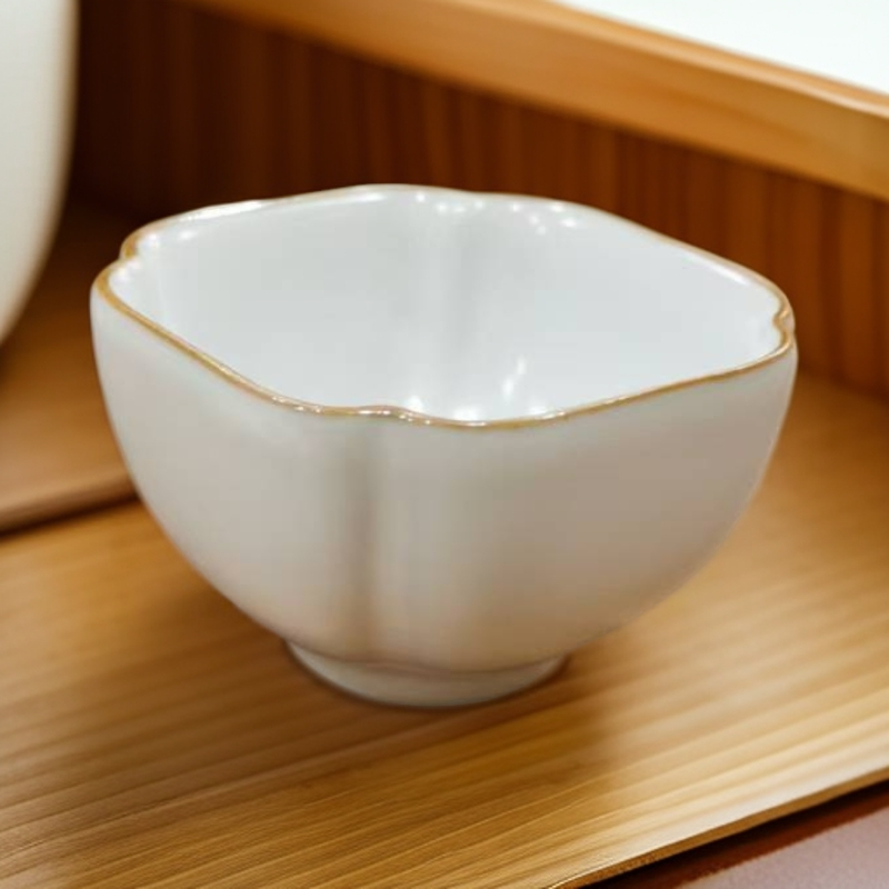 八方来财主人杯四方八角杯聚财开口杯茶杯个人杯子品茗杯陶瓷单杯