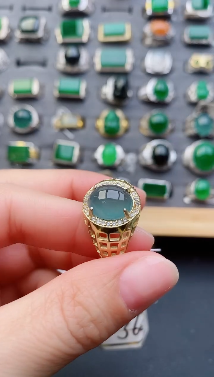 【闪购商品】翡翠戒指银S925镶嵌11111