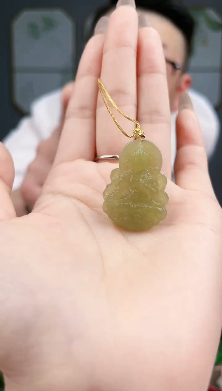 【闪购商品】和田玉颈饰18K金镶嵌AA多样性发货 拍一发一