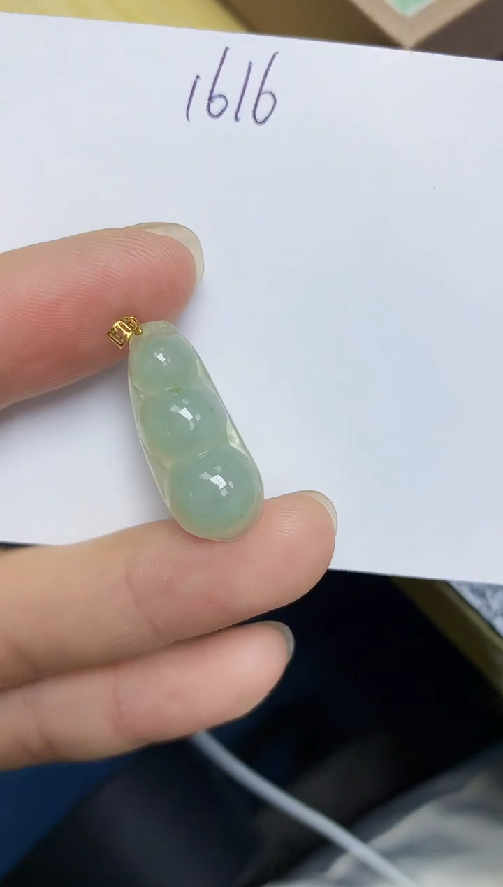 翡翠18K金镶嵌颈饰 天然翡翠A货