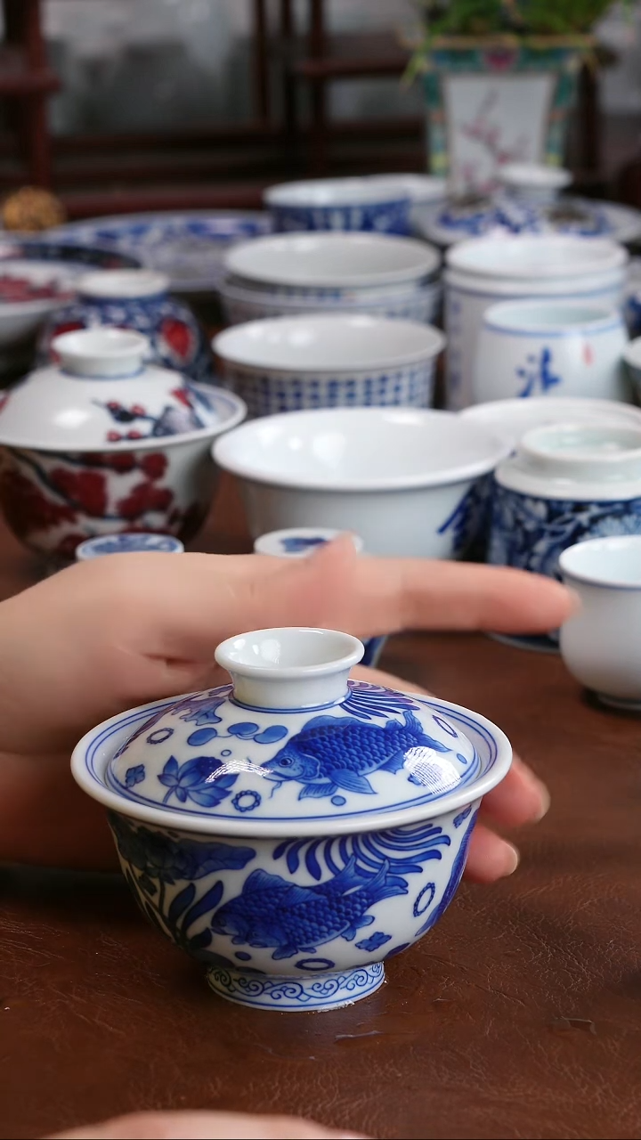 景德镇高端茶器华*景德镇墨奈纯手工手绘高端茶器