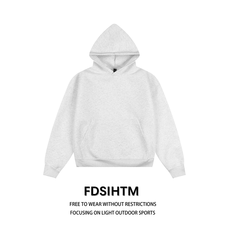 FDSIHTM重磅连帽短款卫衣早秋穿搭男秋季百搭纯色潮流美式宽松