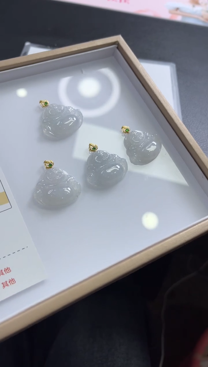 【闪购商品】翡翠颈饰18K金镶嵌P1多样性发一件/配绳子