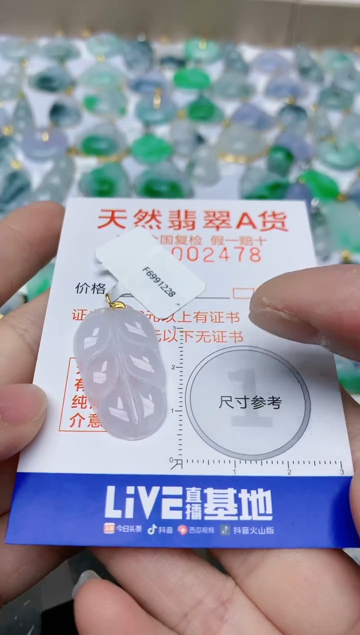 【闪购商品】翡翠颈饰18K金镶嵌天然翡翠A货    378