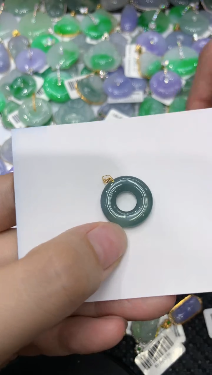 【闪购商品】翡翠颈饰18K金镶嵌1111111111