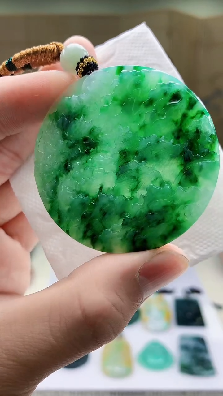 【闪购商品】定制翡翠未镶嵌5152bb-毛货挂件97