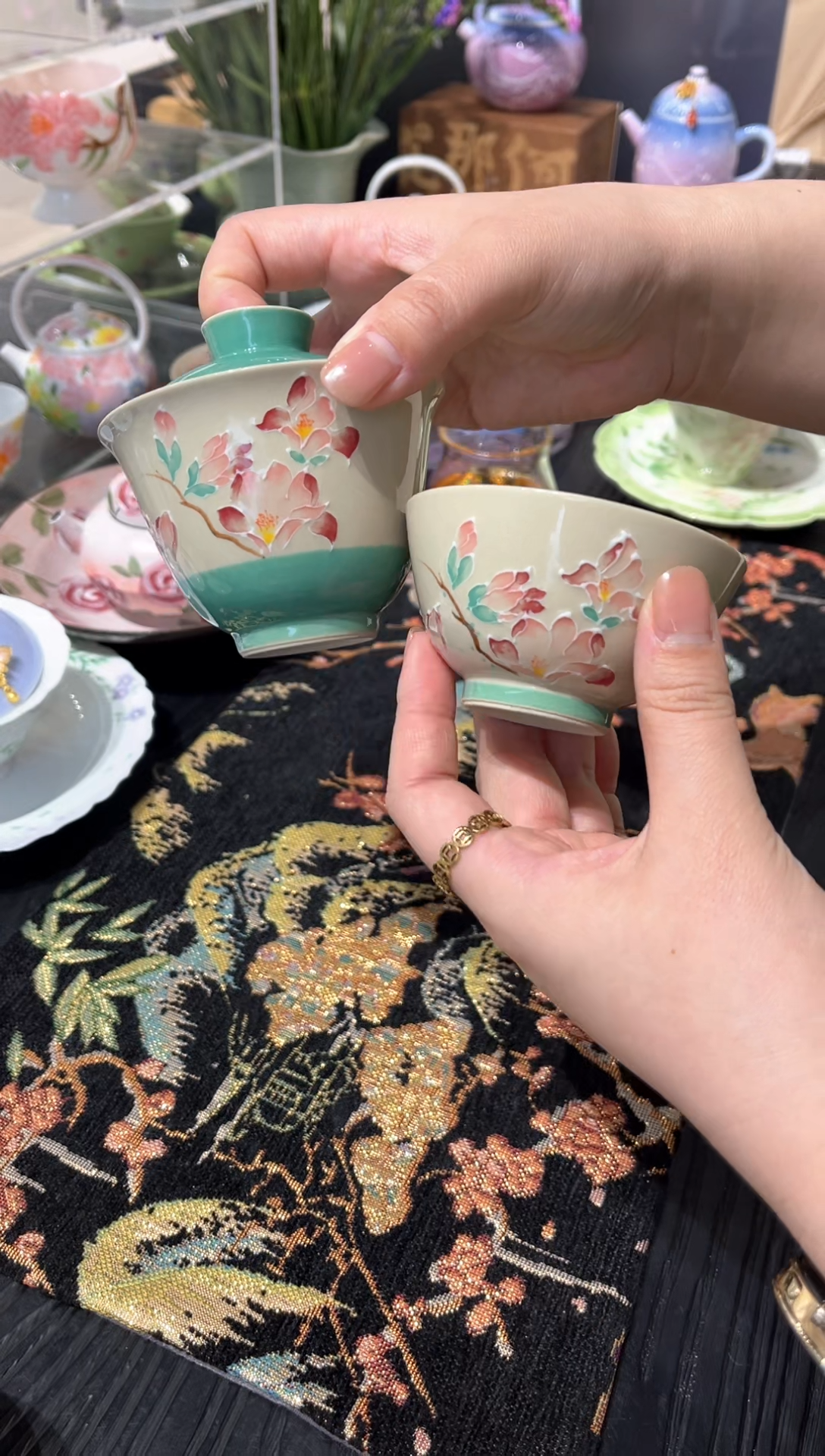 【闪购商品】玉兰 盖碗+茶杯 啊哈哈哈哈