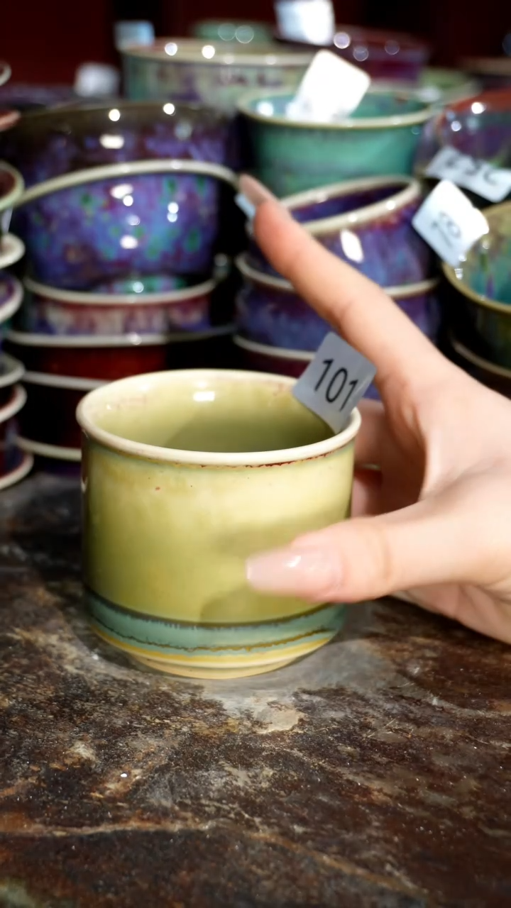 摆件精品窑变钧瓷茶器