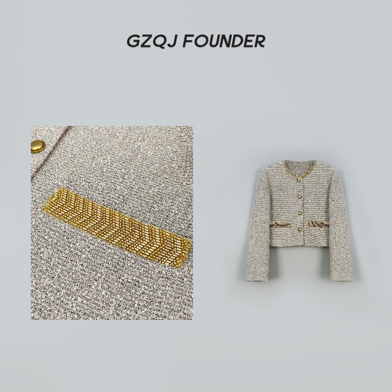 GZQJ【迷雾】设计感时尚气质轻奢小香风外套服饰24139