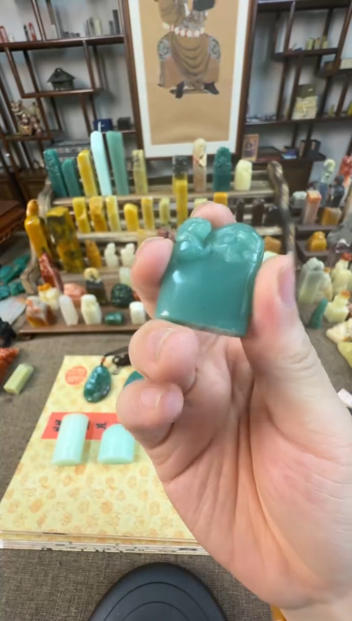 【闪购商品】寿山石印石雅安绿288