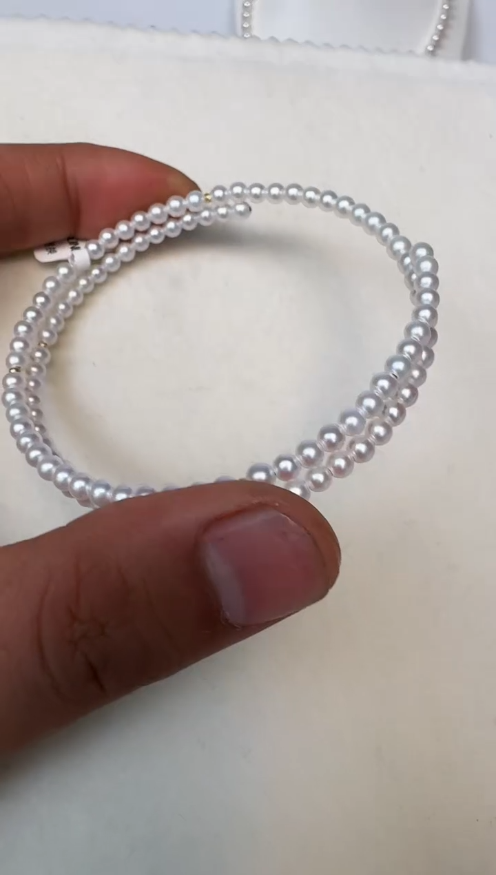 淡水珍珠手镯18K金镶嵌手镯