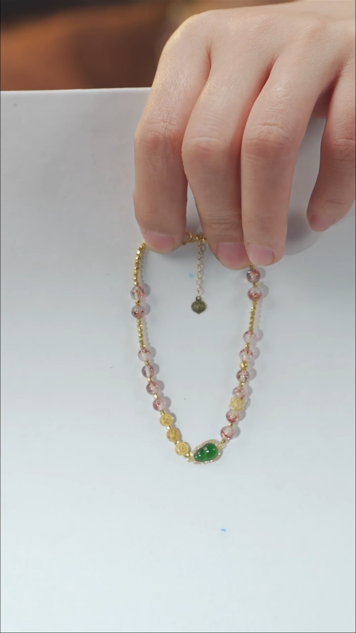 【闪购商品】水晶手串18K金镶嵌手串