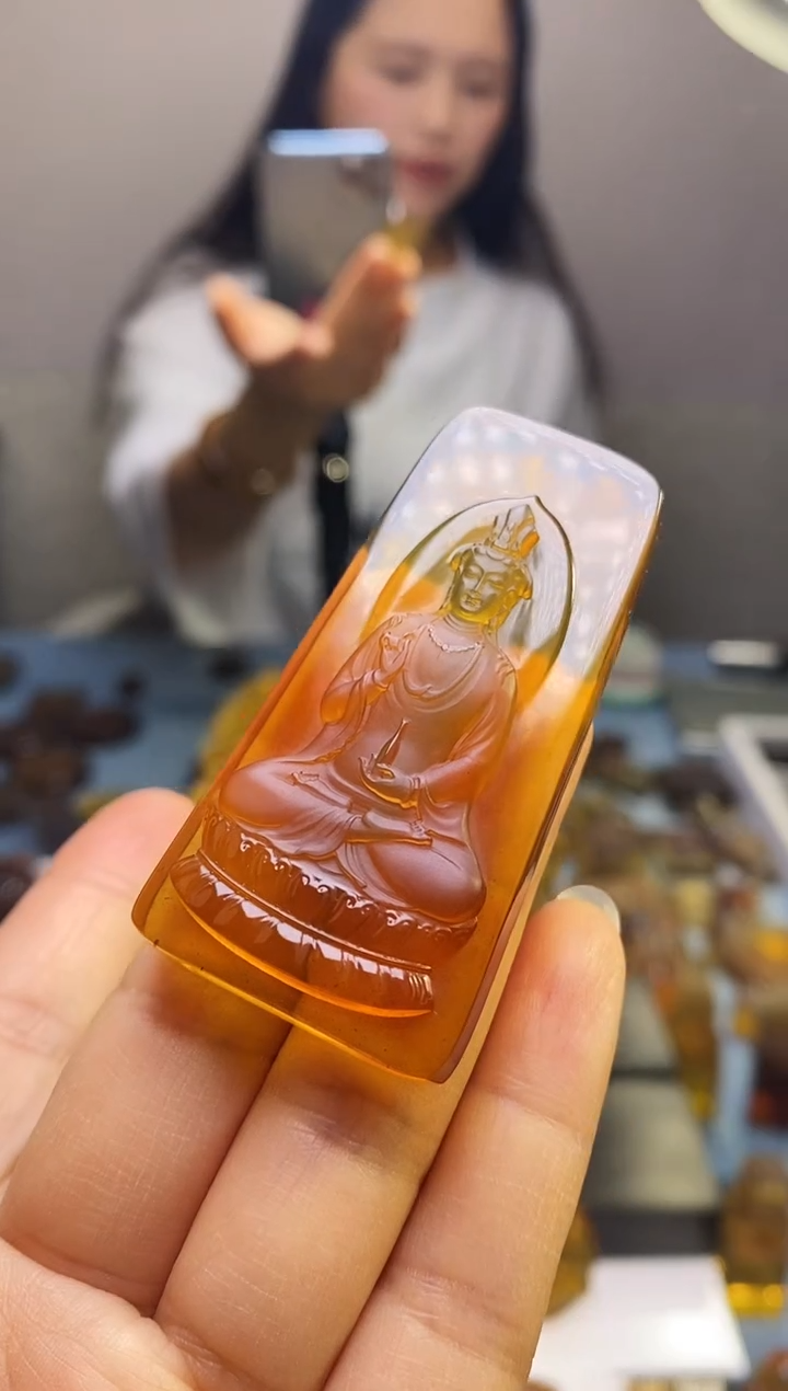 【闪购商品】琥珀颈饰未镶嵌SN3-12（观音）