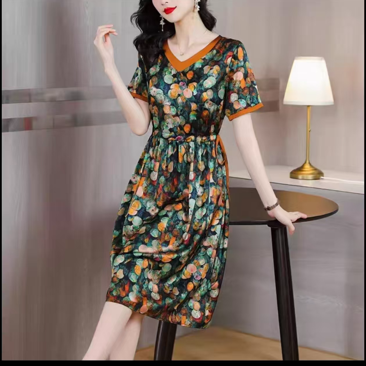 955【格格】高端订制连衣裙 休闲女士夏季复古宽松