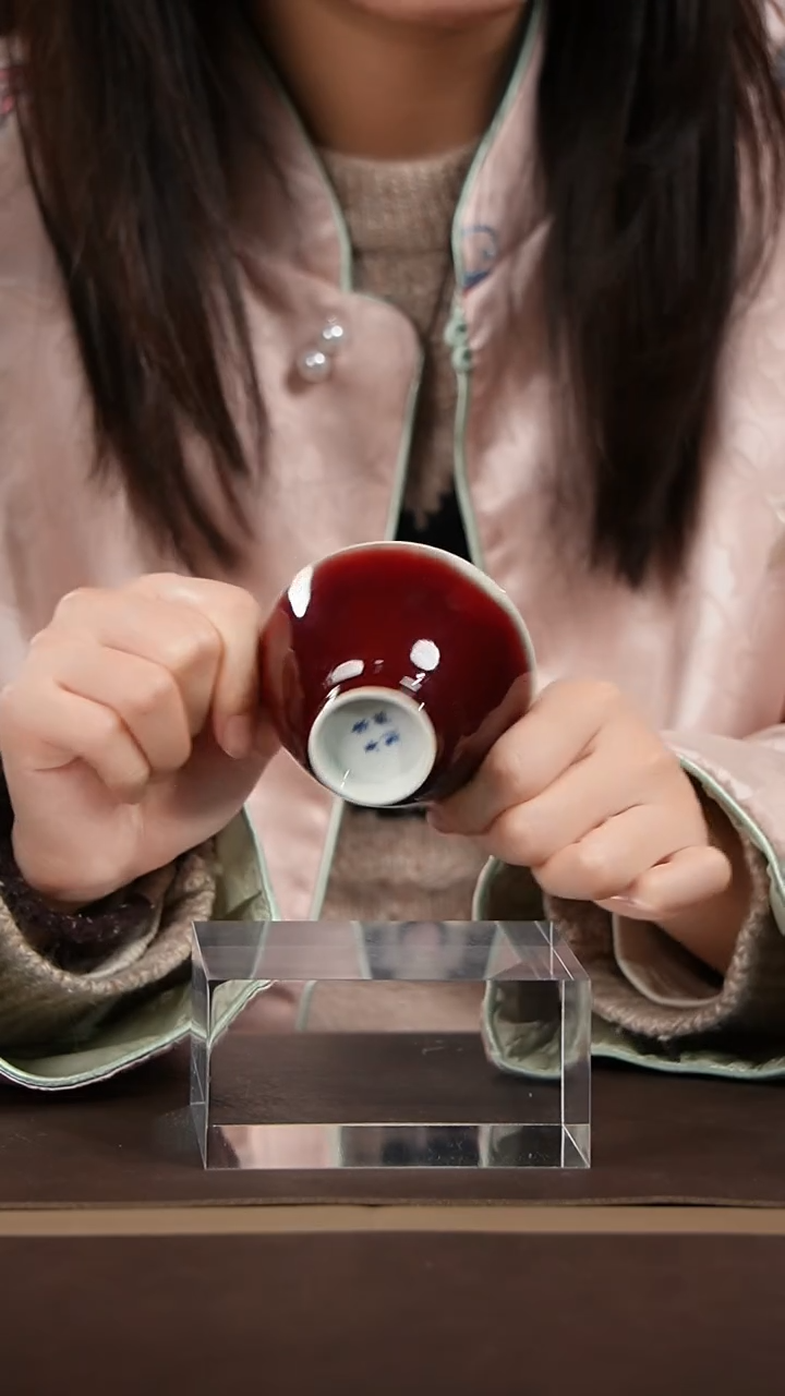 【闪购商品】其他景德镇手工陶瓷郎红内绘主人杯