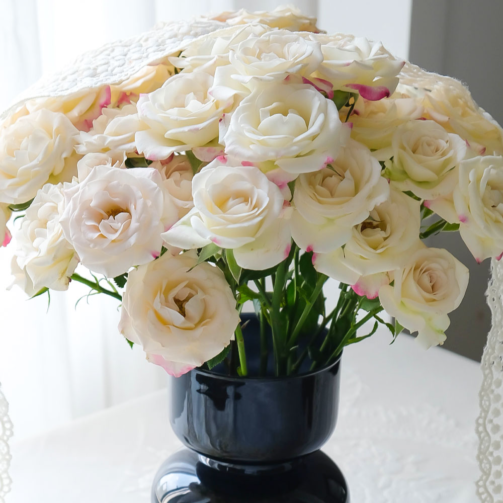 【明日必达】折射5枝多头玫瑰泡泡颜色正养护周期长生活鲜花家养切花-全场任意俩单京东包邮到家