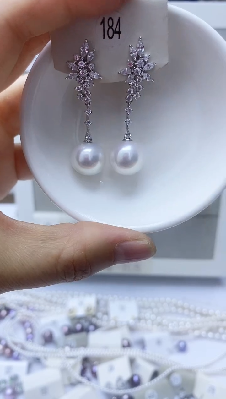 【闪购商品】淡水珍珠耳饰银S925镶嵌184