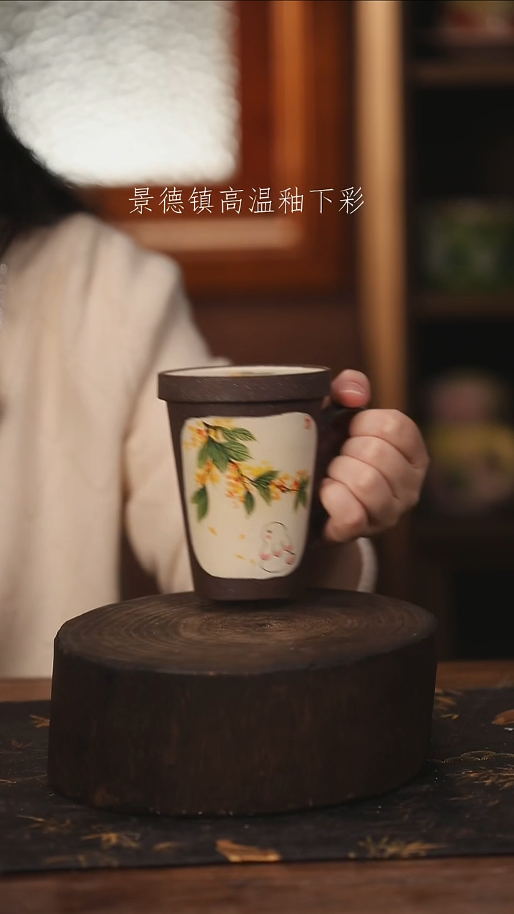 陶瓷景德镇高温釉下手绘陶瓷@L502@