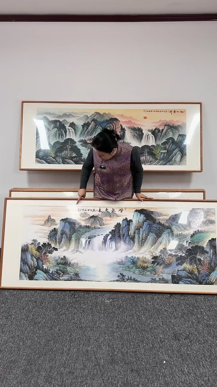 【闪购商品】国画紫气东来210*80张见召老师