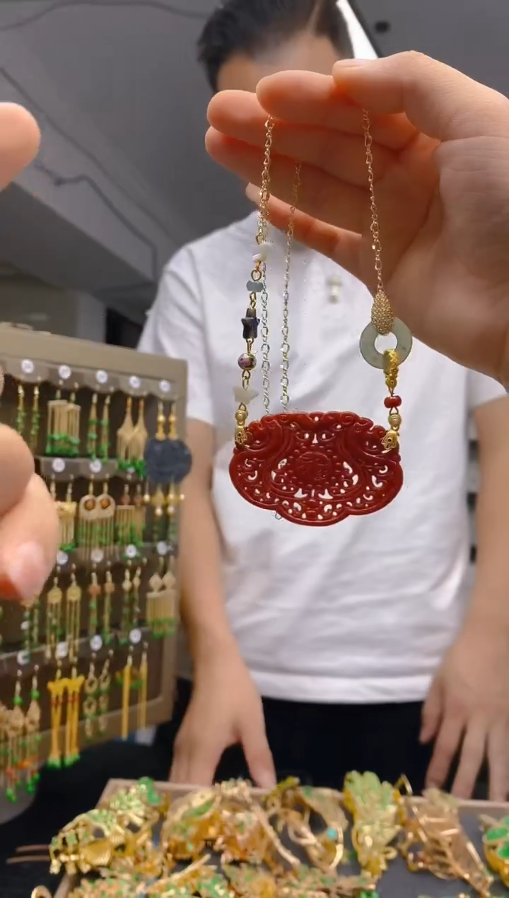 【闪购商品】翡翠耳饰合金0576翡翠锁骨链