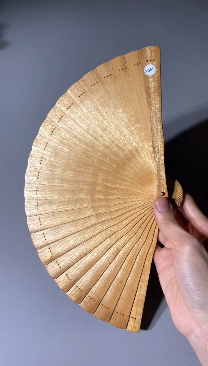 金丝楠106号18cm金丝楠木小叶桢楠扇子