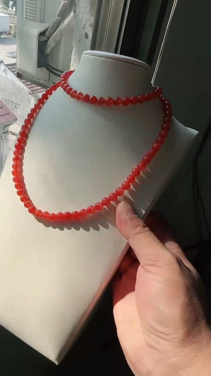 未镶嵌多样性发一件南红玛瑙7mm保山圆珠多圈 冰红