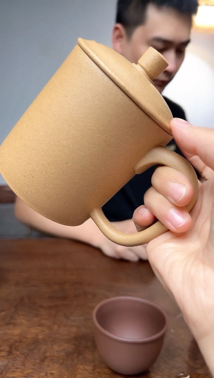 茶杯紫砂黄段盖杯盖杯