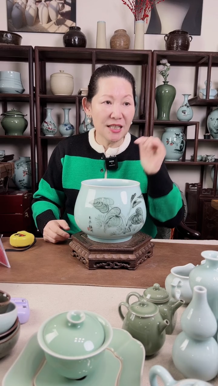 【闪购商品】杯釉中彩 大号钵（叶子）