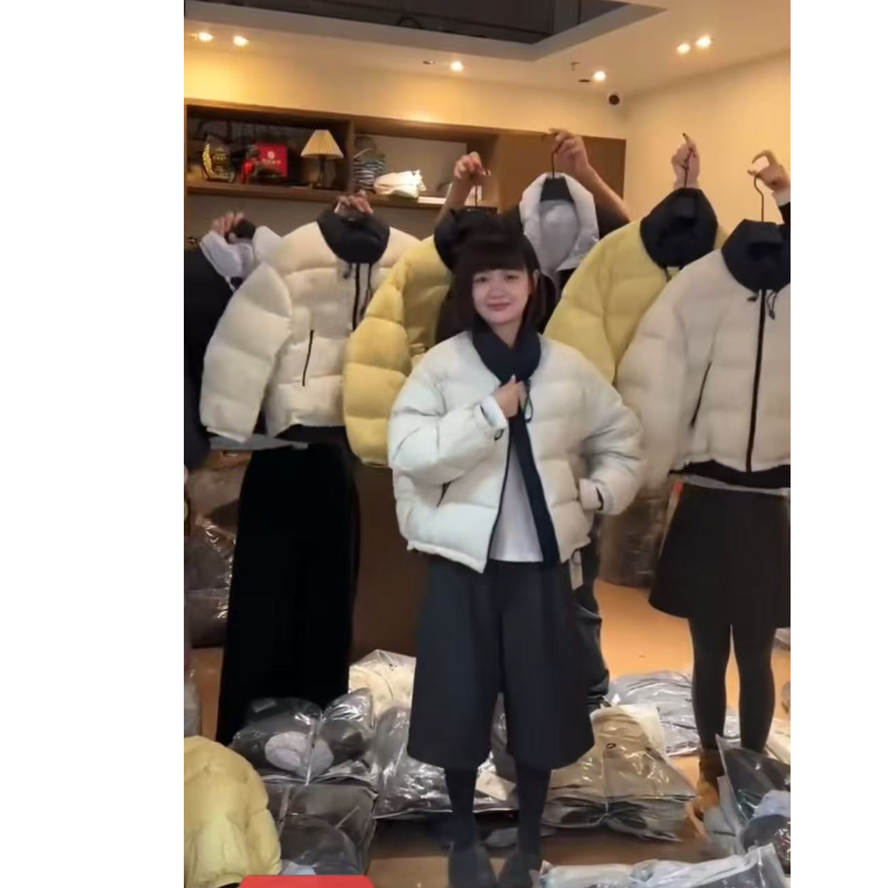 撞色棉服 A  8822