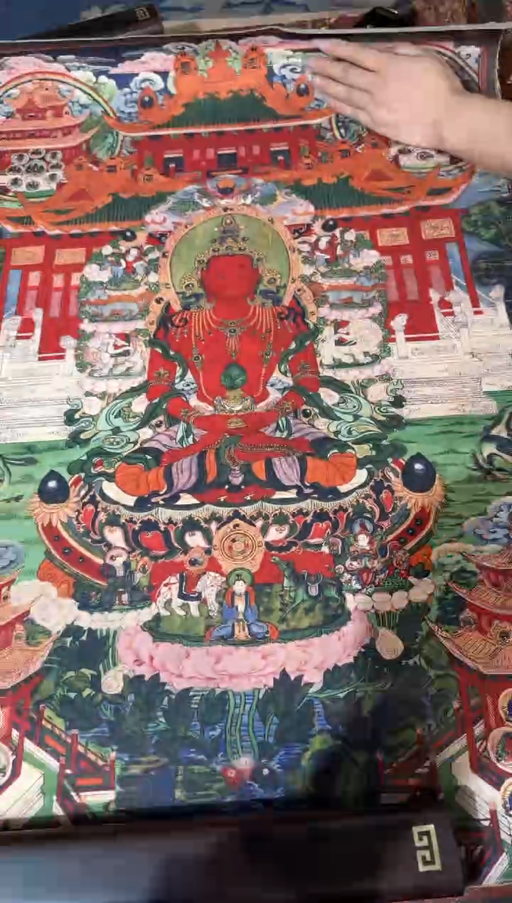 卷轴画龙妹的唐卡tk16