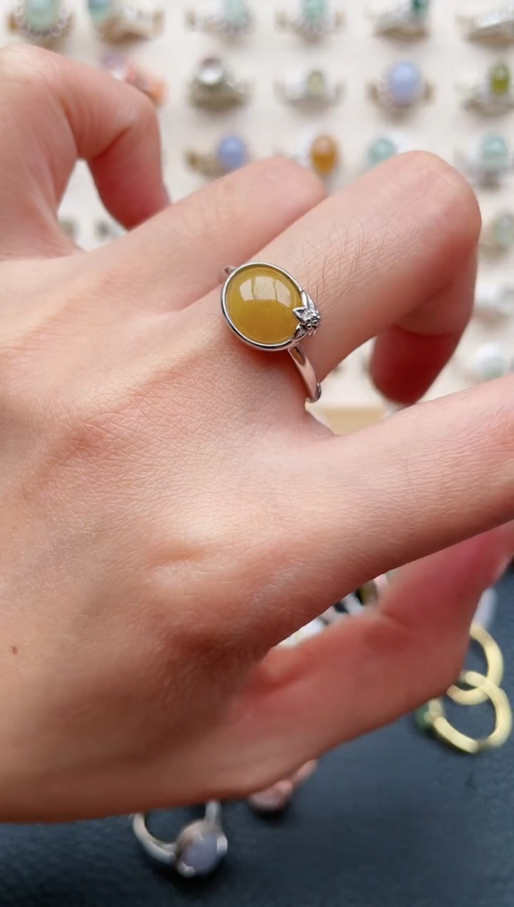 【闪购商品】翡翠戒指银S925镶嵌1111