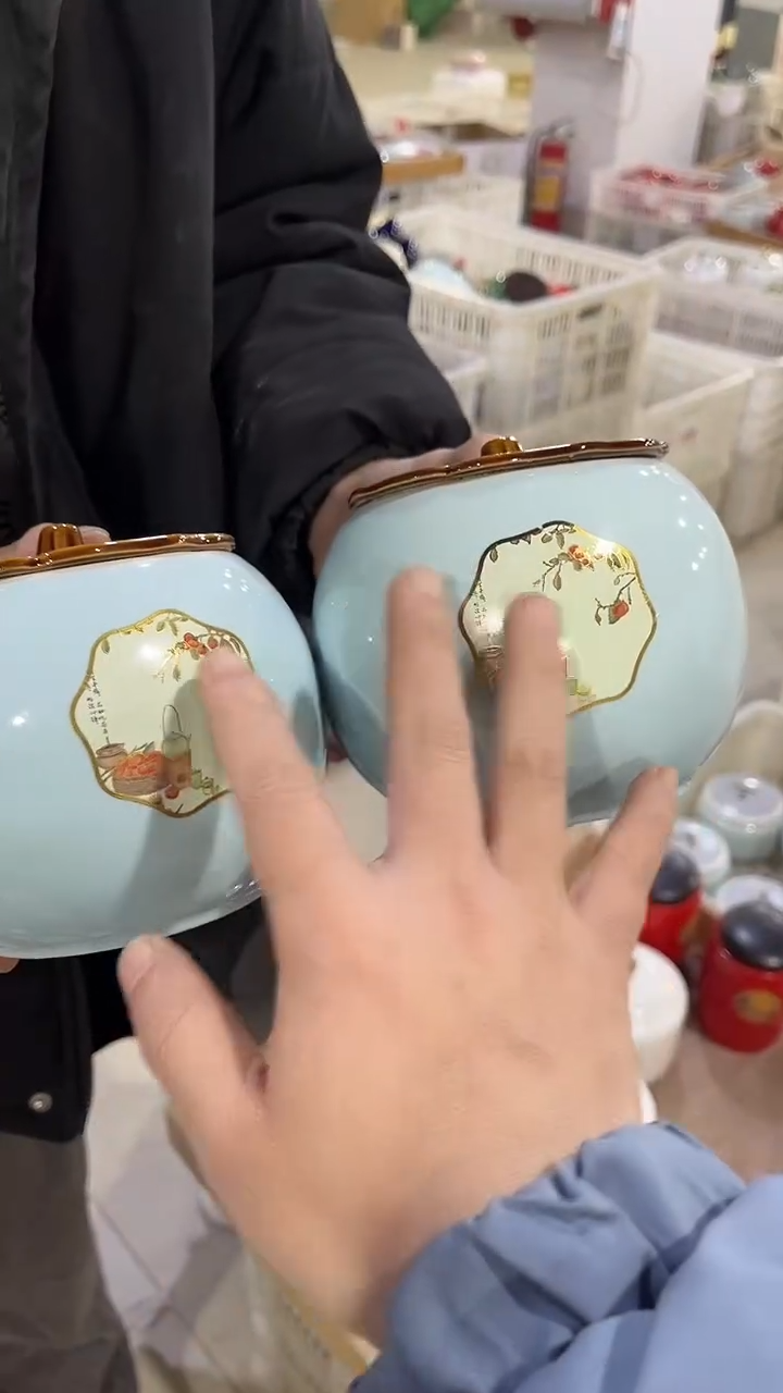【闪购商品】摆件陶瓷茶叶罐存储罐密封罐