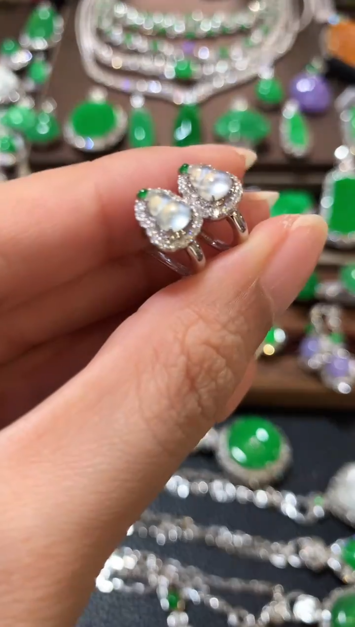 18K金镶嵌翡翠耳饰z20多样性一件发货