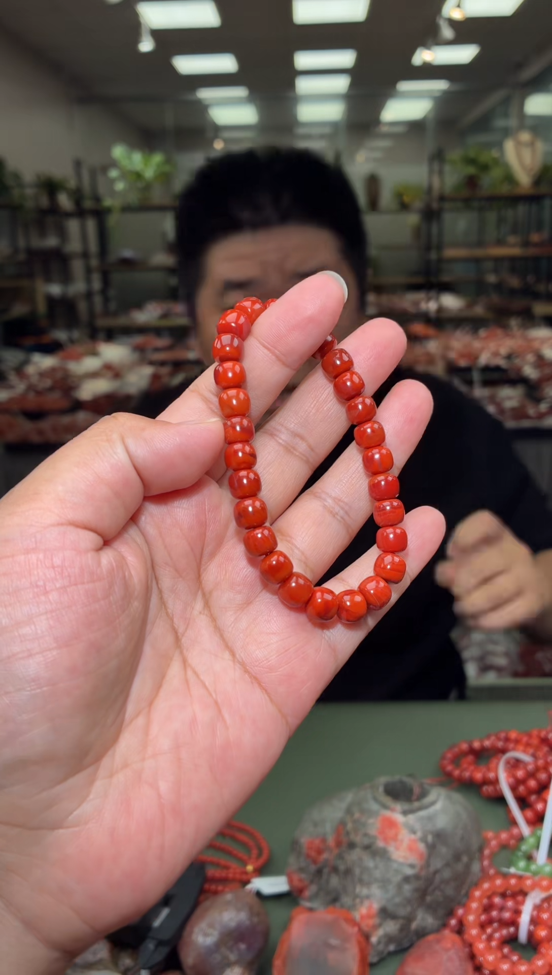 未镶嵌手串南红玛瑙单圈手串一条约7mm+多样性发货