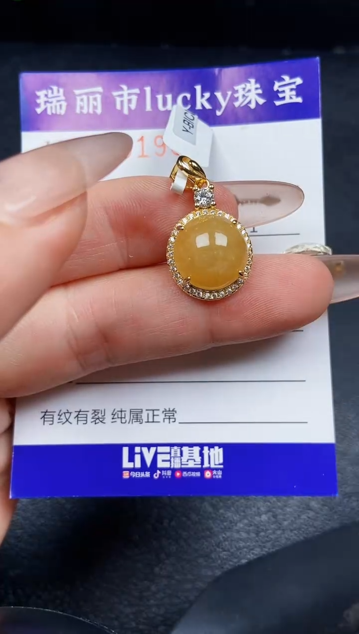 翡翠银S925镶嵌颈饰1964