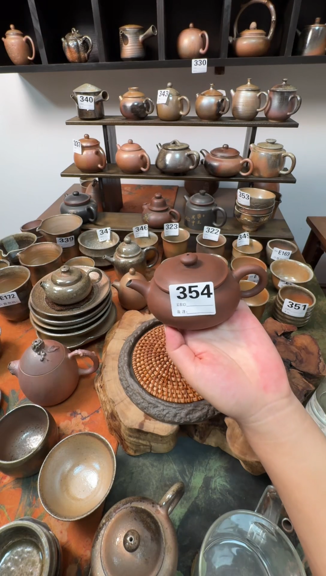 坭兴陶素色古铜明炉壶