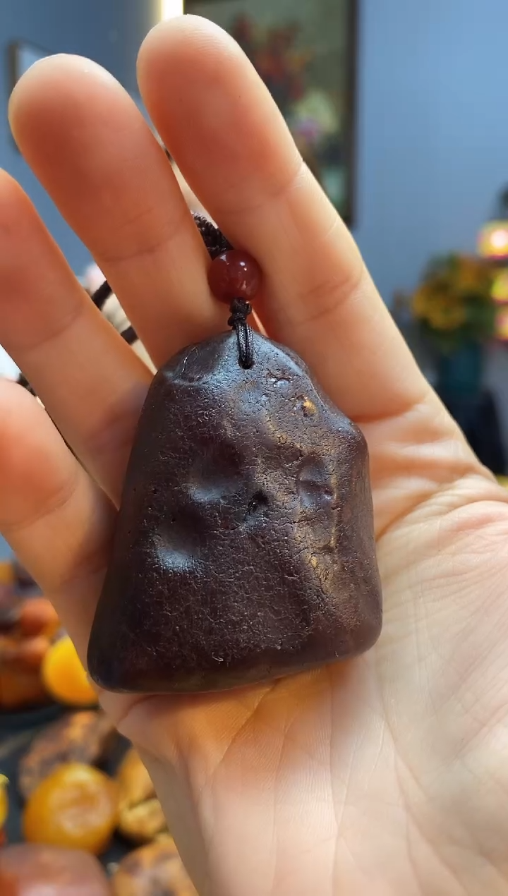琥珀颈饰未镶嵌挂件 皮纹