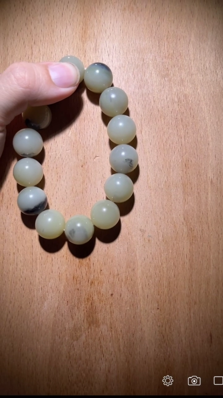 【闪购商品】和田玉XY未镶嵌圆珠手串卡16