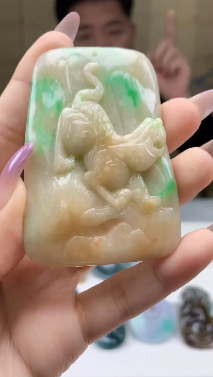【闪购商品】定制翡翠未镶嵌4917ty-毛货挂件87