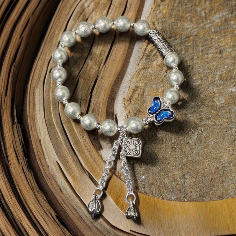 【抓紧处理】定制重工款气质风年味生肖挂饰 B699 蝴蝶蛹珠