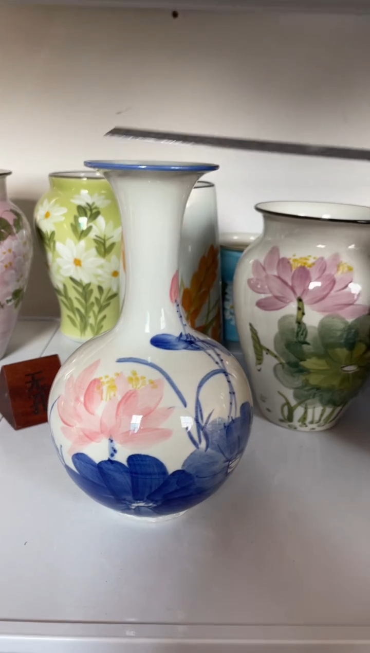 瓶陶景德镇手绘花瓶