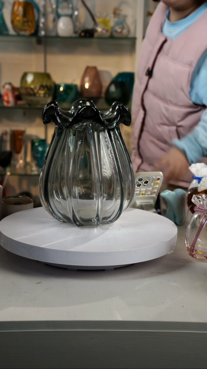 【闪购商品】琉璃【弘扬】高轻奢琉璃花器微瑕福利高30