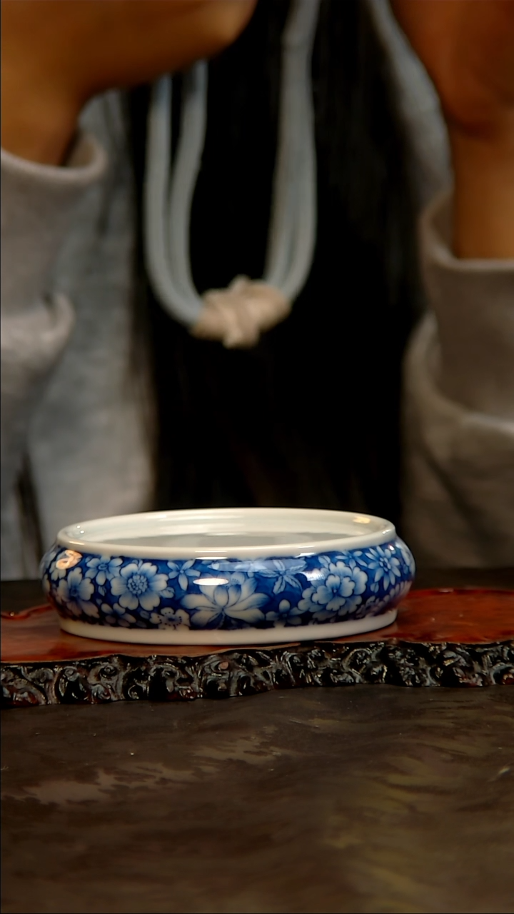 【闪购商品】青花手绘万花盖置