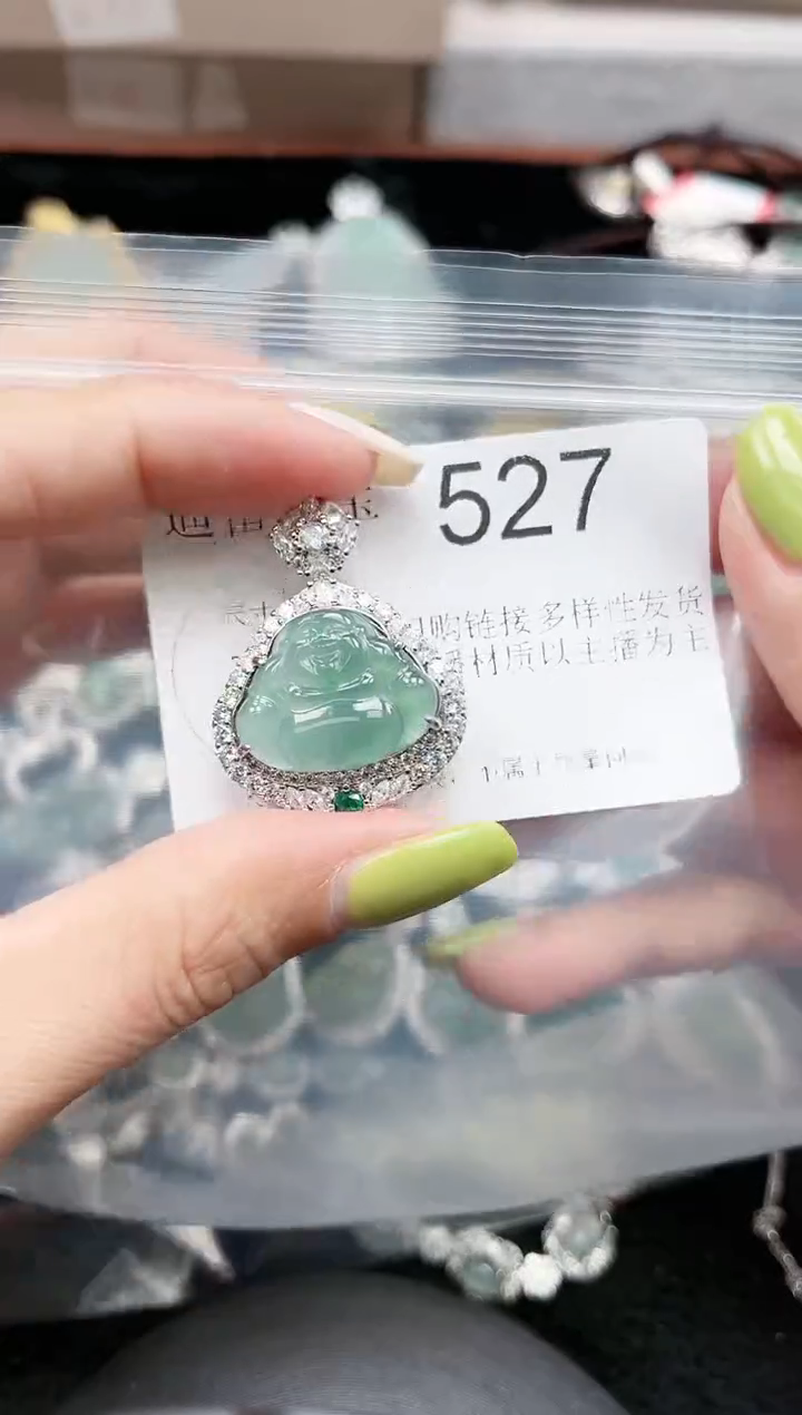 【闪购商品】翡翠颈饰未镶嵌527赠皮绳