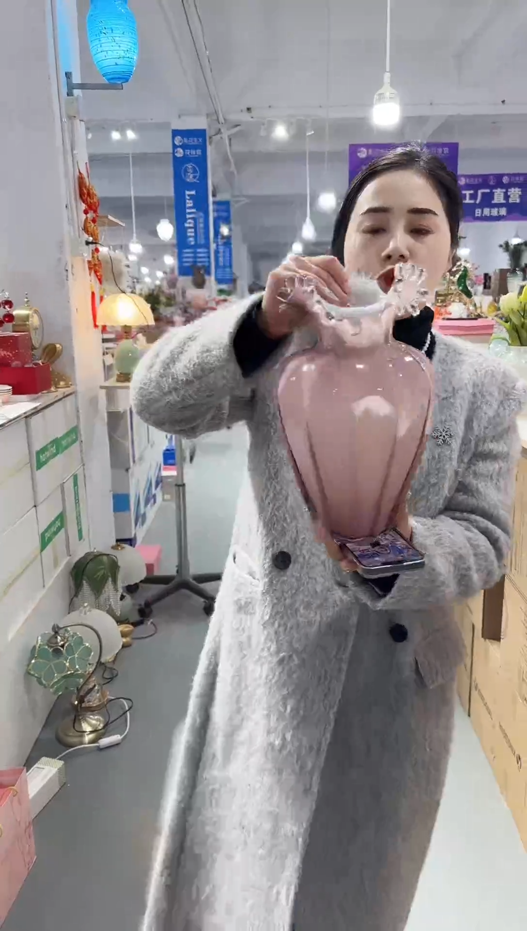 【闪购商品】玻璃XX-海浪紫色